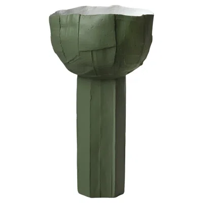 Pre-owned Paola Paronetto Ranuncolo Corteccia D1/muschio Decorative Vase In Black