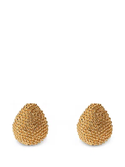 Paola Sighinolfi Beaded Drop Earrings In Gold