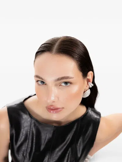 Paola Sighinolfi Beaded Drop Earrings In Silver
