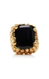 Paola Sighinolfi Bosco 18k Gold-plated Ring In Black