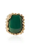 Paola Sighinolfi Bosco 18k Gold-plated Ring In Green