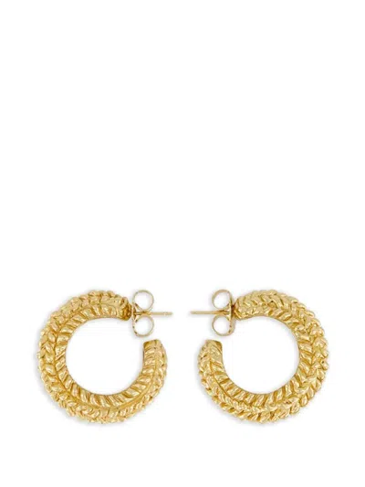 Paola Sighinolfi Gabby Textured Hoop Earrings In Gold