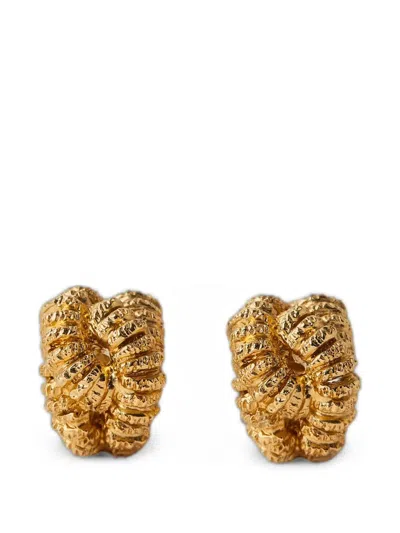 Paola Sighinolfi Talisman Knot Earrings In Gold