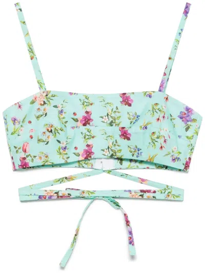 Paola Zuin Bralette Top In Green