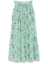 Paola Zuin Calipso Maxi Skirt In Green