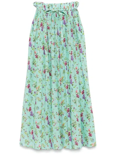Paola Zuin Calipso Maxi Skirt In Green