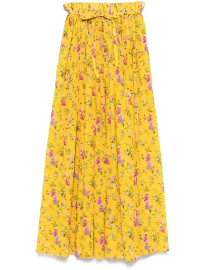 Paola Zuin Calipso Maxi Skirt In Yellow