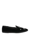Paola Zuin Venezia Woman Loafers Black Size 7 Textile Fibers