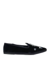 Paola Zuin Venezia Woman Loafers Midnight Blue Size 8 Textile Fibers