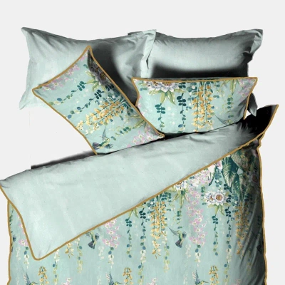 Paoletti Hanging Gardens Duvet Set (multicolored) (twin) (uk In Blue