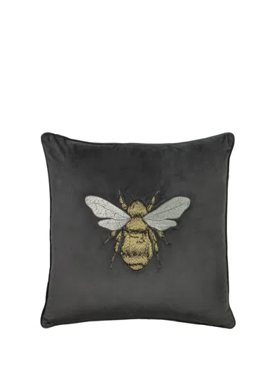 Paoletti Hortus Feather Rich Cushion 50 X In Grey