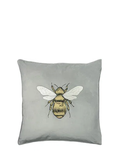 Paoletti Hortus Feather Rich Cushion 50 X In Grey