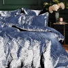 PAOLETTI PAOLETTI PALMERIA VELVET QUILTED DUVET SET (NAVY) (TWIN) (UK