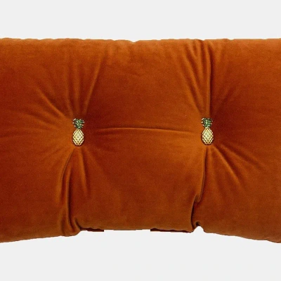 Paoletti Pineapple Filled Cushion (rust) (one Size) In Brown