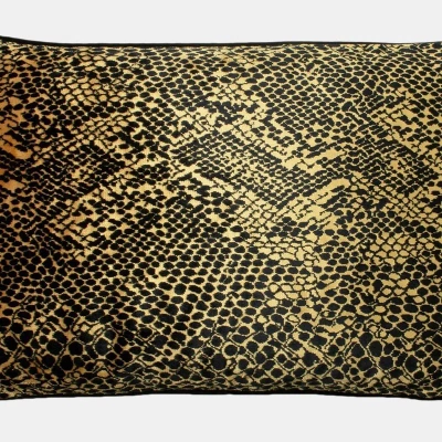 Paoletti Python Throw Pillow Cover (gold/black) (one Size)