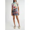 Paolina Russo Body-con Mesh Minidress In Multi