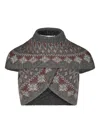 Paolina Russo Cropped Knitted Top In Grey