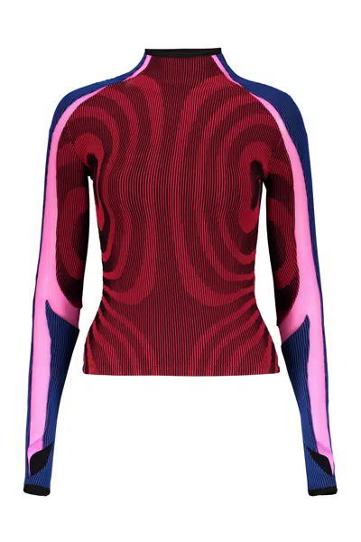 Paolina Russo Long Sleeved Knitted Top In Multi