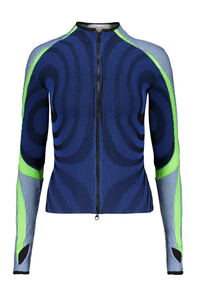 Paolina Russo Long Sleeved Knitted Top In Multi