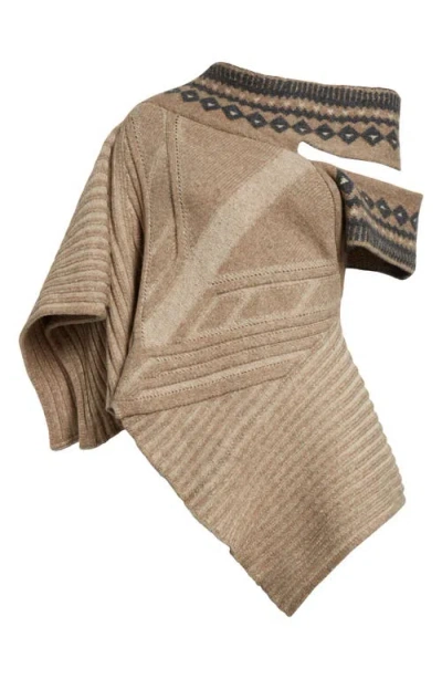 Paolina Russo Möbius Rib Sweater Skirt In Earth