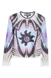 PAOLINA RUSSO PIXEL PRINT LONG SLEEVE TOP