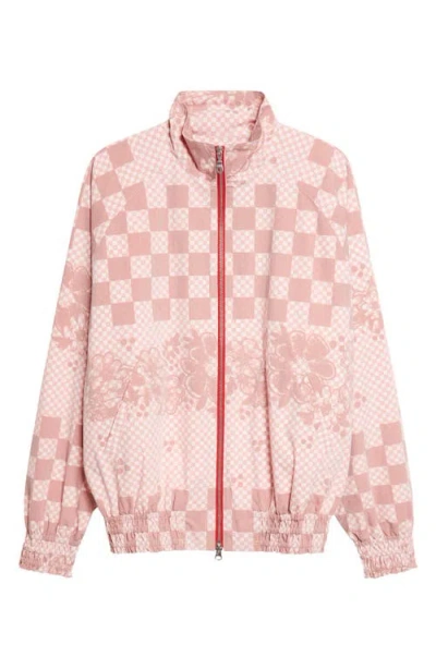 Paolina Russo Shirred Track Jacket In Pink