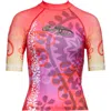 Paolina Russo Short Sleeve Mesh Rashguard In Cherry