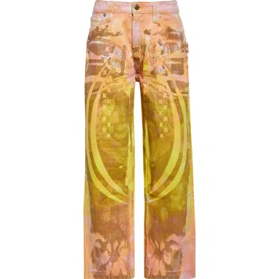 Paolina Russo Tie Dye Baggy Jeans In Mosaic