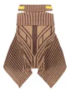 Paolina Russo Wool-blend Skirt In 褐色