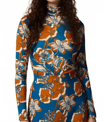 Paolita Turtleneck Top In Fiorenza In Multi