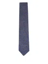 Paolo Albizzati Patterned Wool Tie In Blue