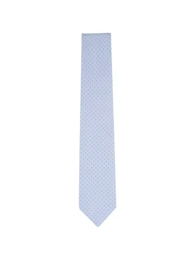 Paolo Albizzati Polka-dot Silk Tie In Blue