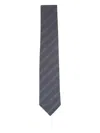 Paolo Albizzati Striped-pattern Tie In Gray