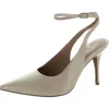 Paolo Chantal Womens Buckle Leather Slingback Heels In Multi