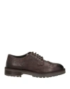 Paolo Da Ponte Man Lace-up Shoes Dark Brown Size 7 Leather