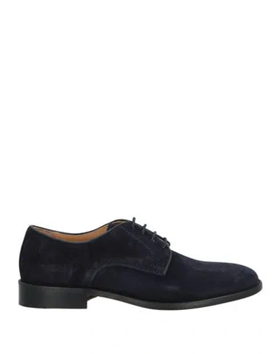 Paolo Da Ponte Man Lace-up Shoes Navy Size 6 Leather
