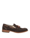 Paolo Da Ponte Man Loafers Dark Brown Size 8 Leather In Brown