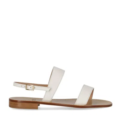 Paolo Ferrara White Flat Sandal In Multi