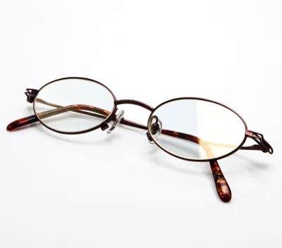 Paolo Gucci 7456 Hini 21k Gold Plated Flash Gold Special Edition Flat Lens In Brown