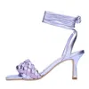 Paolo Mattei Sandals Lilac In Lilla Chiari E Naturali