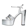 Paolo Mattei Sandals Silver In Argento Chiari E Naturali