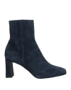 Paolo Mattei Woman Ankle Boots Navy Blue Size 10 Soft Leather