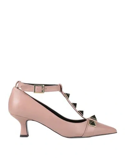Paolo Mattei Woman Pumps Blush Size 8 Leather