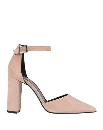 Paolo Mattei Woman Pumps Blush Size 9 Leather In Multi