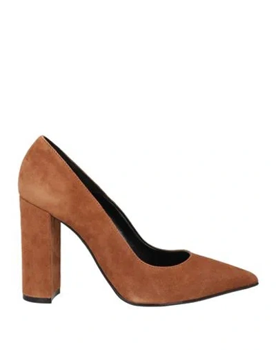 Paolo Mattei Woman Pumps Tan Size 10 Leather In Brown
