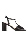 Paolo Mattei Woman Sandals Black Size 10 Soft Leather In Black
