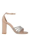 Paolo Mattei Woman Sandals Blush Size 8 Leather In Pink