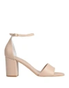 Paolo Mattei Woman Sandals Blush Size 9 Leather In Pink