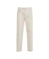Paolo Pecora Tailored Ankle-cuff Trousers With Clean Silhouette In Neutrals