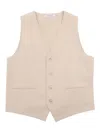Paolo Pecora Beige Waistcoat In Beige